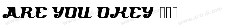 Are You Okey字体转换